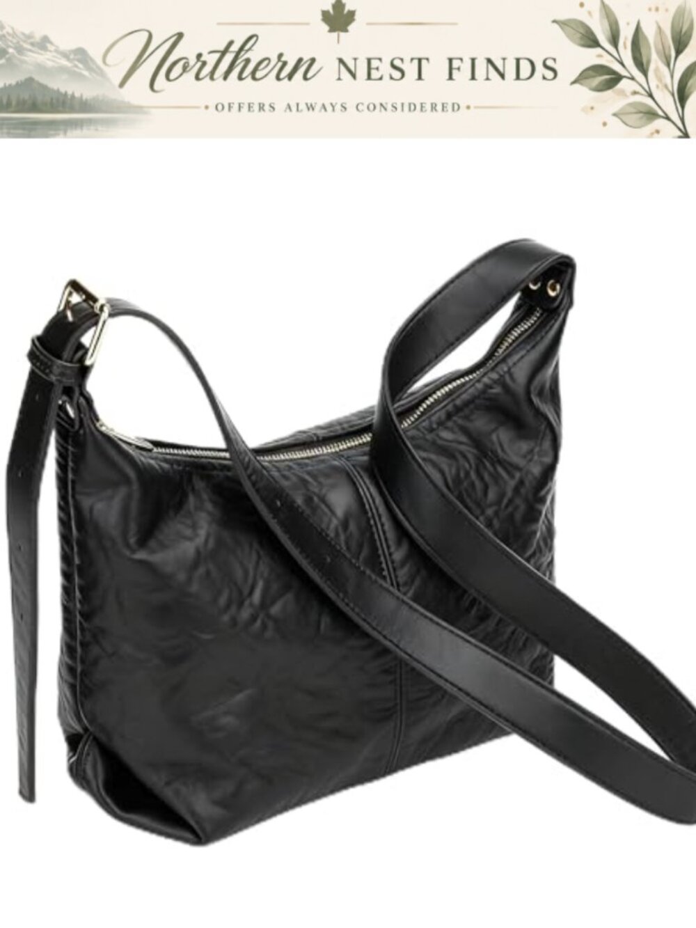 Hobo Bag Vegan Leather Retro Crossbody Purse Boho Shoulder Handbag